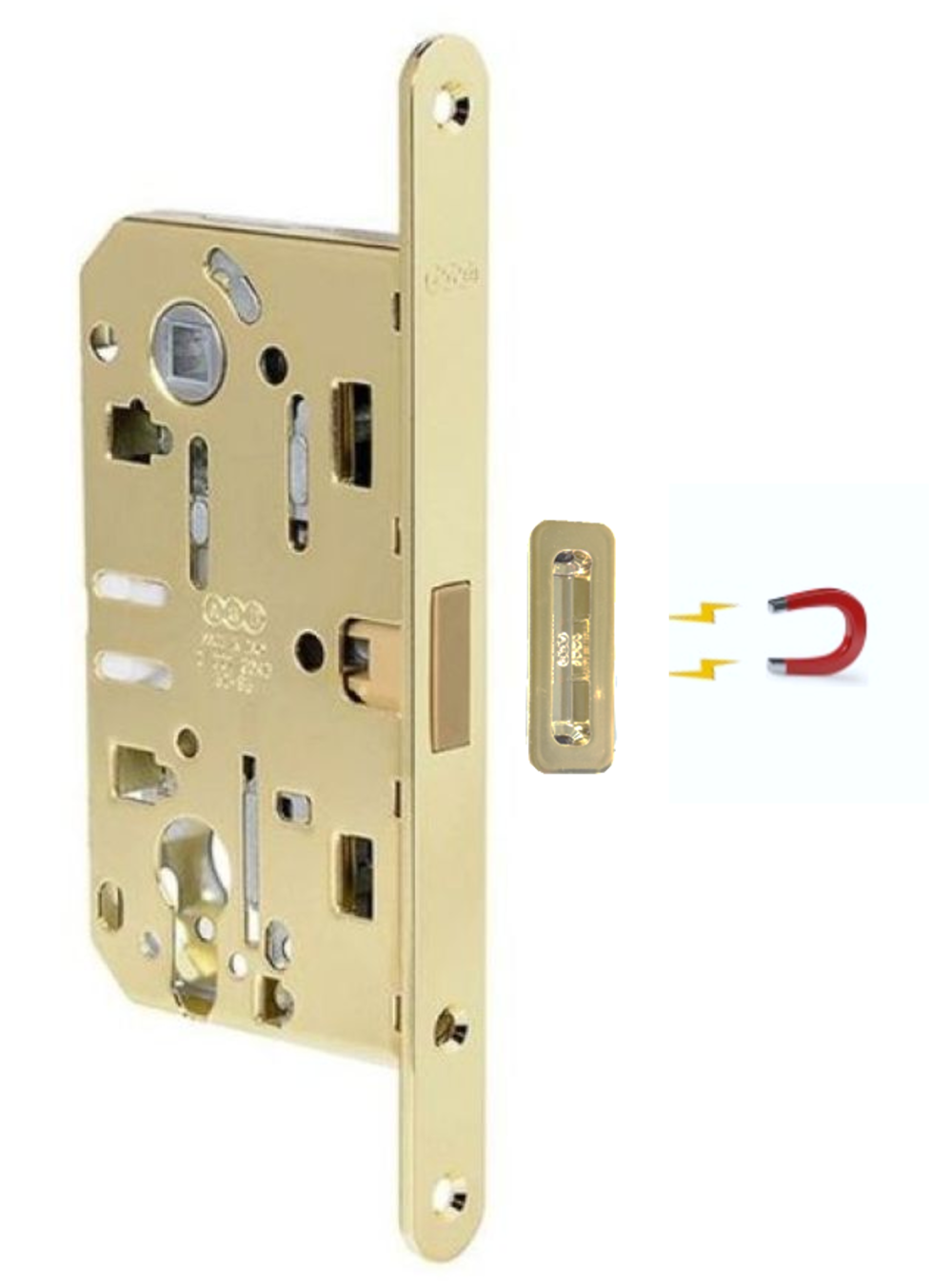CERRADURA DE SEGURIDAD MAGNETICA L4 POLARIS (Puertas Interiores) BRONCEADA (ITALIA)