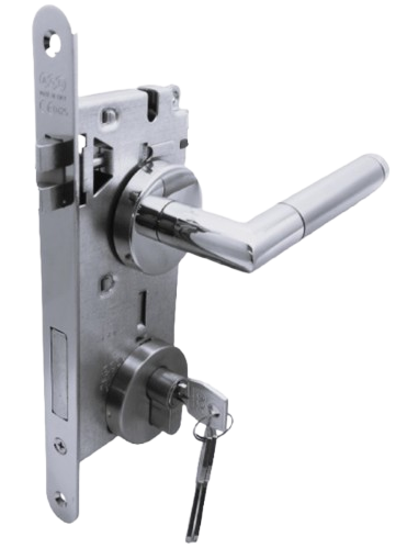 PUERTA PRINCIPAL DERECHA: Manilla Loredana (Italia) Derecha, Cerradura Seguridad y Cilindro Llave/Llave AGB (Italia)