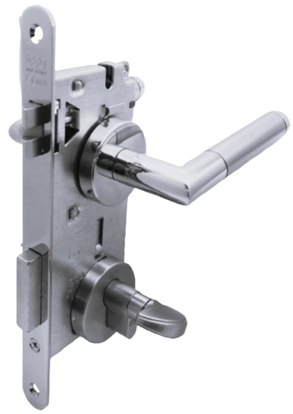 SEGURIDAD SEGURO MANUAL: Par Manillas Loredana (Italia) Cerradura Seguridad y Cilindro Llave/Seguro Manual AGB (Italia)