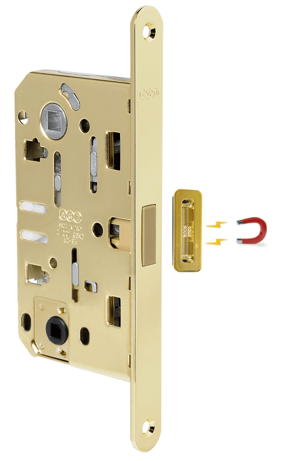 CERRADURA MAGNETICA L2 POLARIS  (Baño) BRONCEADA (ITALIA)